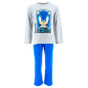 Pijama Manga Larga Sonic Run Gris Niño