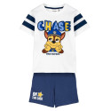 Pijama Manga Corta Patrulla Canina Chase Azul Marino y Blanco Niño