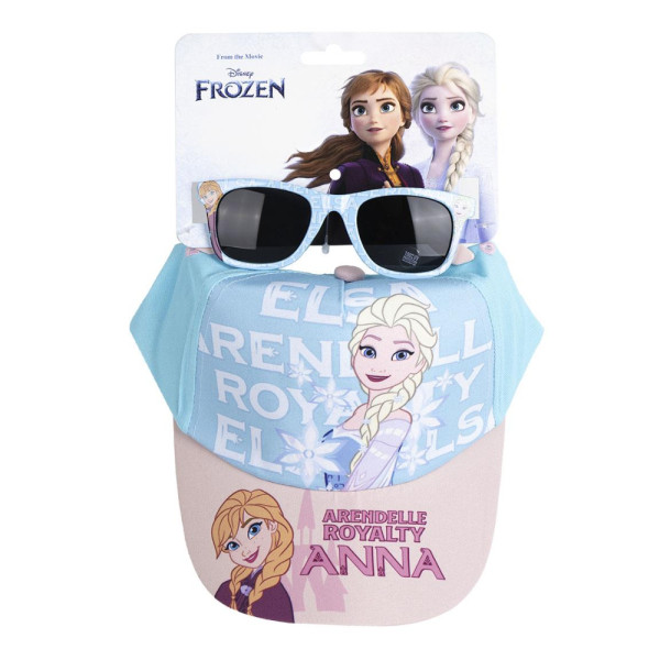 Set Gorra y Gafas Frozen Elsa y Anna Azul Niña