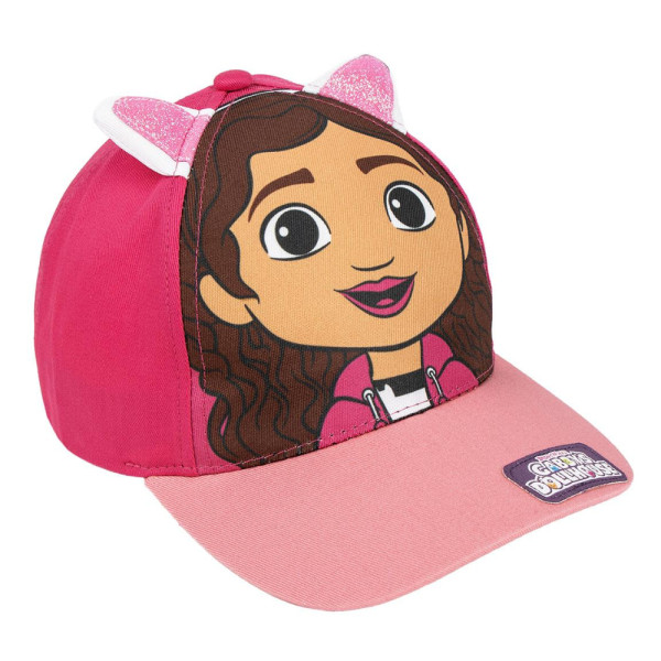 Gorra 3D La Casa de Muñecas de Gabby Rosa y Fucsia Niña