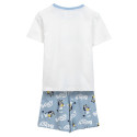 Pijama Manga Corta Bluey Happy Azul y Blanco Niño