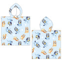 Poncho de Microfibra Bluey y Bingo Azul