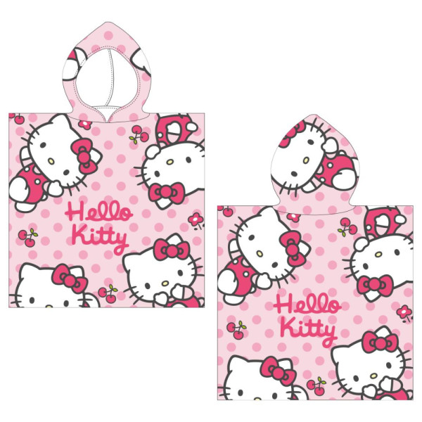 Poncho de Microfibra Hello Kitty Rosa
