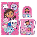 Pack Infantil de Verano La Casa de Muñecas de Gabby Sparkles Toalla Saco y Gorra