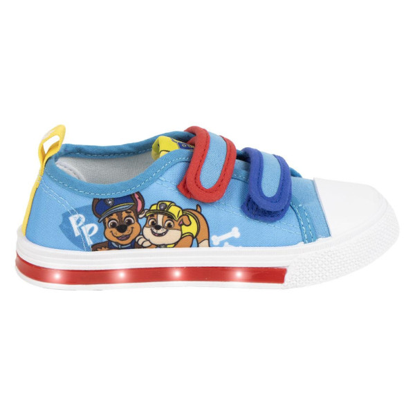 Zapatillas de Loneta con Luces Suela PVC Patrulla Canina Azul