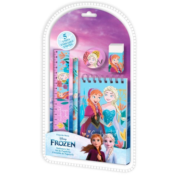 Set de Papelería Frozen 5 Piezas Elsa y Anna
