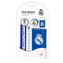 Set de Papelería Real Madrid 5 Piezas Blanco y Azul