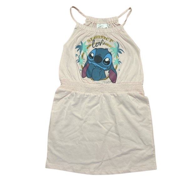 Vestido de Tirantes Stitch Summer Love Rosa Niña