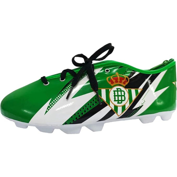 Estuche Portatodo Bota Real Betis Verde y Blanco Rayos