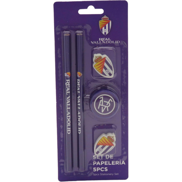 Set de Papelería Real Valladolid CF Morado 5 Piezas