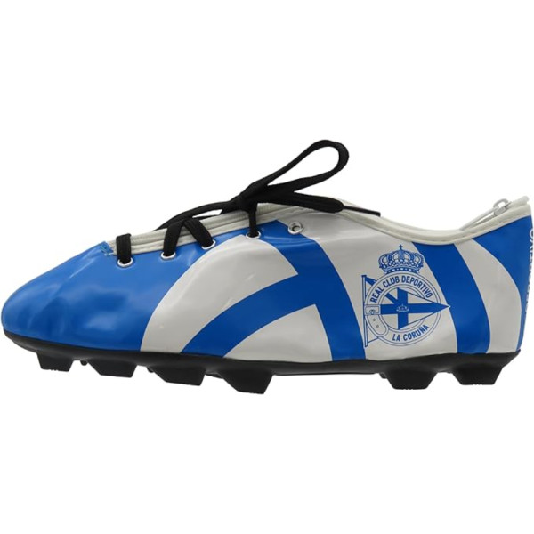 Estuche Portatodo Bota Deportivo de La Coruña Blanco y Azul