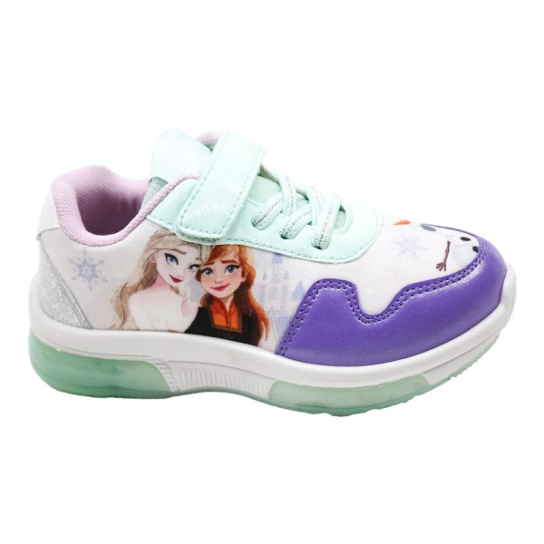Zapatillas Deportivas con Luces Suela PVC Frozen Morado y Rosa