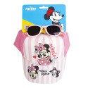 Set Gorra y Gafas Minnie Mouse Fígaro Rosa a Rayas Niña