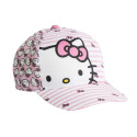 Gorra Hello Kitty Rosa a Rayas con Lazo Niña