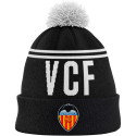 Gorro Valencia CF Negro Borla Siglas Adulto