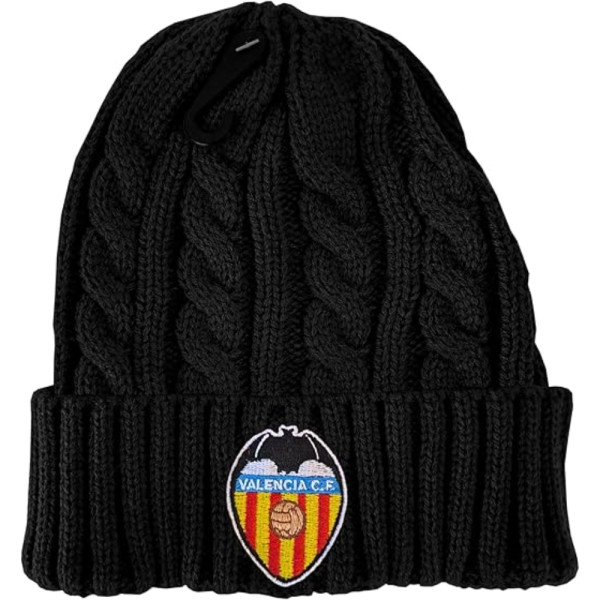 Gorro Valencia CF Negro Escudo Color Adulto