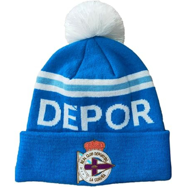 Gorro Deportivo de La Coruña Borla Adulto