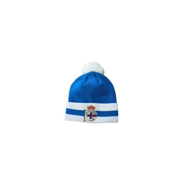 Gorro Deportivo de La Coruña Borla Franjas Adulto