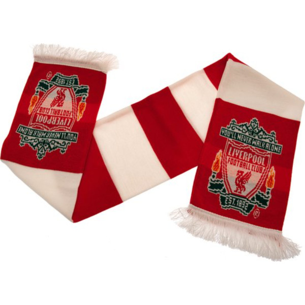 Bufanda Doble Liverpool Blanco y Rojo
