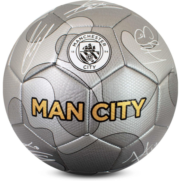 Balón Manchester City Grande Gris Firmas