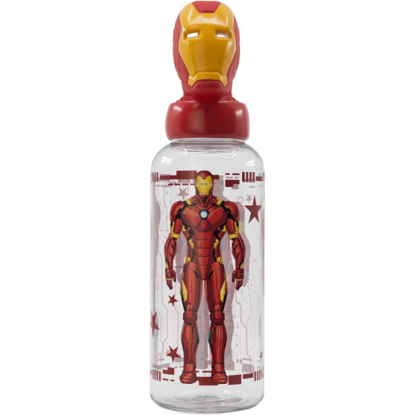 Botella de Plástico Iron Man Roja 3D 560 ML