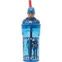 Vaso Capitán América Azul Figura 3D 360 ML