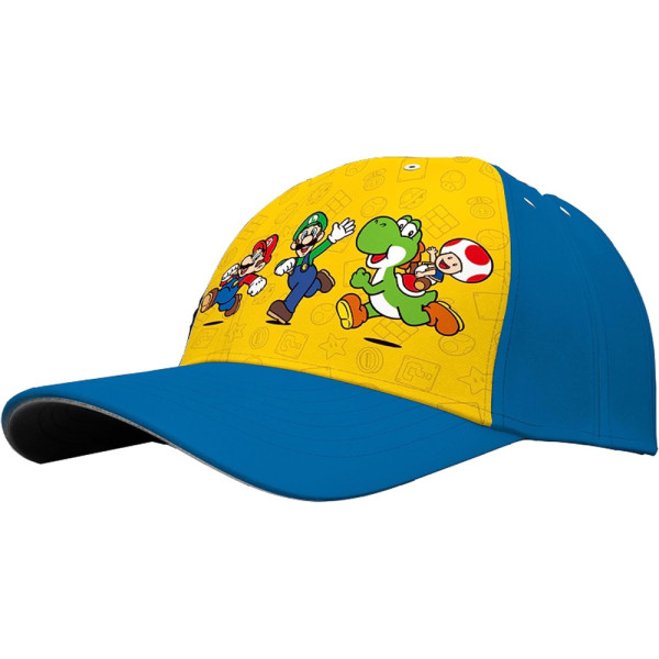Gorra Super Mario Azul y Amarillo Niño