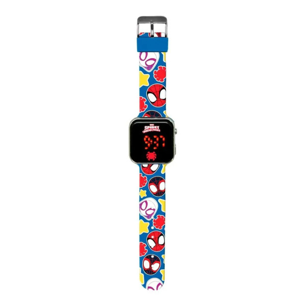 Reloj de Pulsera Led Spiderman Spidey Amazing Friends Azul Niño