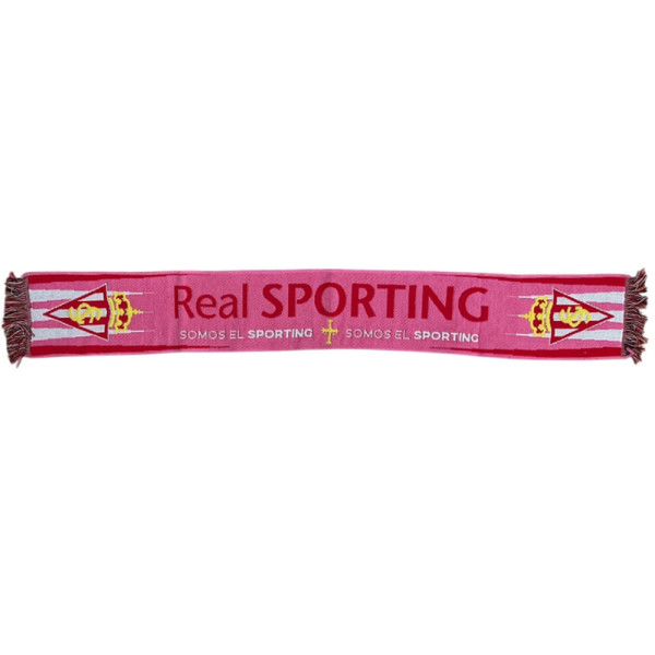 Bufanda Real Sporting de Gijón Cruz Rosa