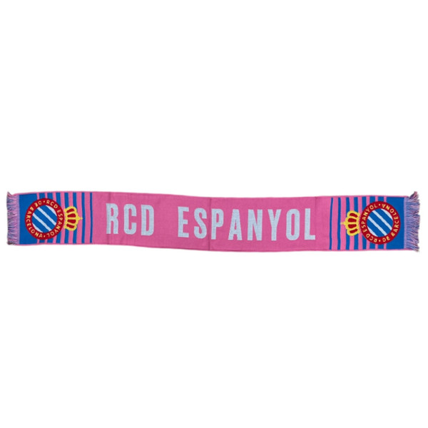 Bufanda RCD Espanyol Franjas Escudo Rosa