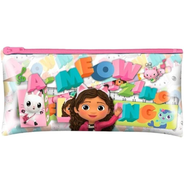 Estuche Portatodo Transparente La Casa de Muñecas de Gabby A-Meowzing 5 Piezas