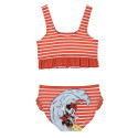 Bañador Bikini Minnie Mouse Surf Rojo Rayas Niña