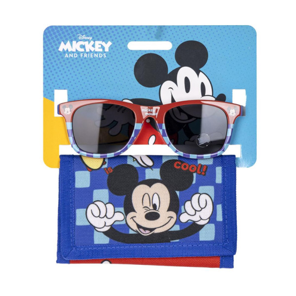 Set Gafas de Sol con Cartera a Juego Mickey Mouse Cool Azul Niño