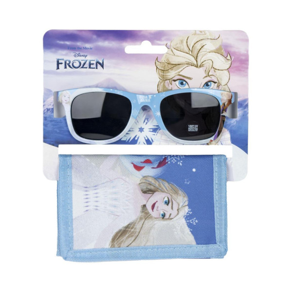 Set Gafas de Sol con Cartera a Juego Frozen Azul y Lila Niña