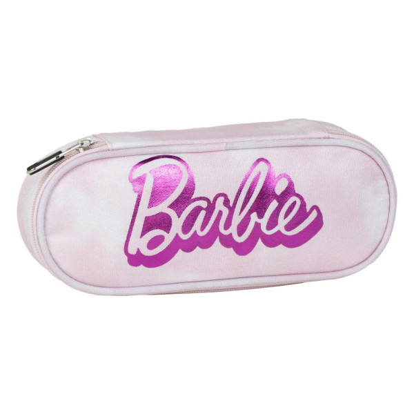 Estuche Portatodo Ovalado Barbie Rosa