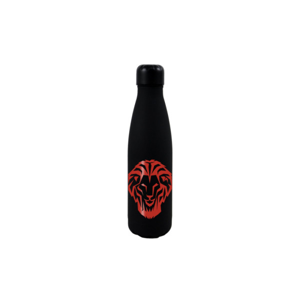 Botella de Acero Rubberizada Athletic Club Bilbao Negra León Rojo 500 ML