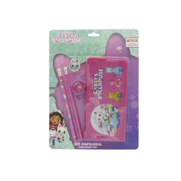 La Casa de Muñecas de Gabby Set de Papelería Portatodo Triple