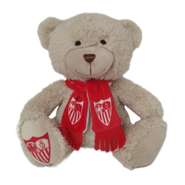 Oso de Peluche Sevilla FC con Bufanda 25 CM