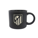Taza de Cerámica Jumbo Atlético de Madrid Negra Grabada 430 ML