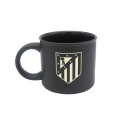 Taza de Cerámica Jumbo Atlético de Madrid Negra Grabada 430 ML