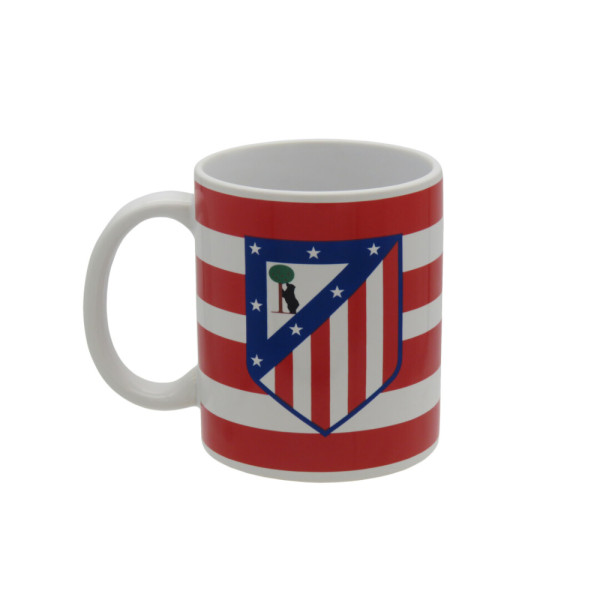 Taza de Cerámica Atlético de Madrid Franjas Horizontales 330 ML