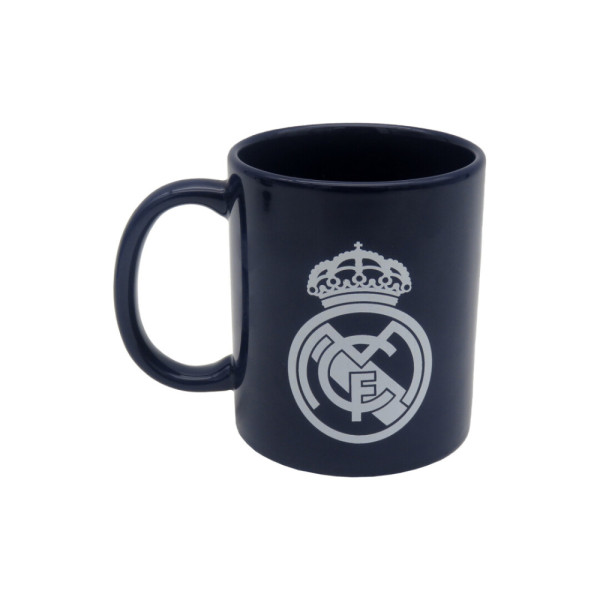 Taza de Cerámica Real Madrid Azul Marino Escudo Blanco 330 ML