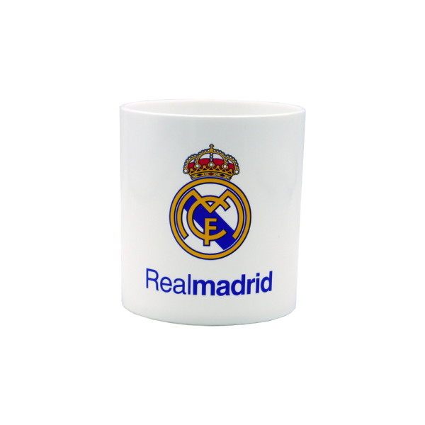 Taza de Plástico Para Microondas Real Madrid Franjas Verticales 340 ML