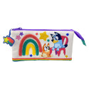 Estuche Portatodo Triple Bluey Rainbow