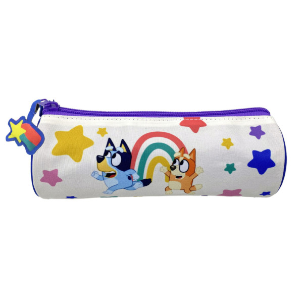 Estuche Portatodo Cilíndrico Bluey Rainbow