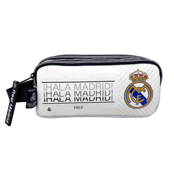 Estuche Portatodo Triple Compartimento Real Madrid Hala Madrid White Legend