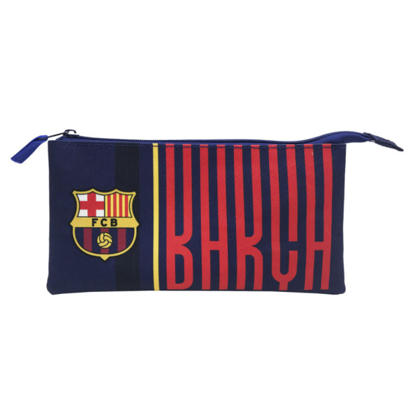 Estuche Portatodo Triple FC Barcelona Barca Letters