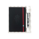 Set de Agenda y Bolígrafo Negro Real Sporting de Gijón