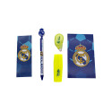 Set de Papelería Real Madrid con Bloc de Notas