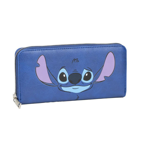 Cartera Billetera Stitch Face Azul